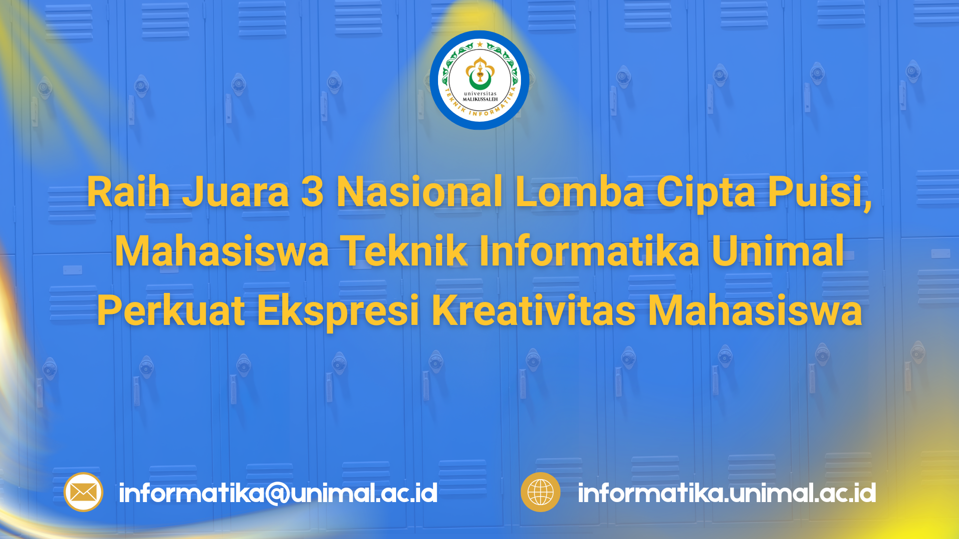 Raih Juara 3 Nasional Lomba Cipta Puisi, Mahasiswa Teknik Informatika Unimal Perkuat Ekspresi Kreativitas Mahasiswa