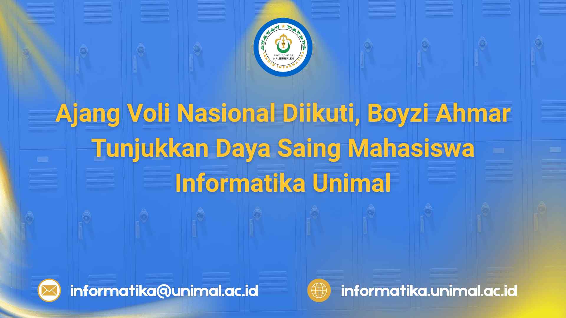 Ajang Voli Nasional Diikuti, Boyzi Ahmar Tunjukkan Daya Saing Mahasiswa Informatika Unimal