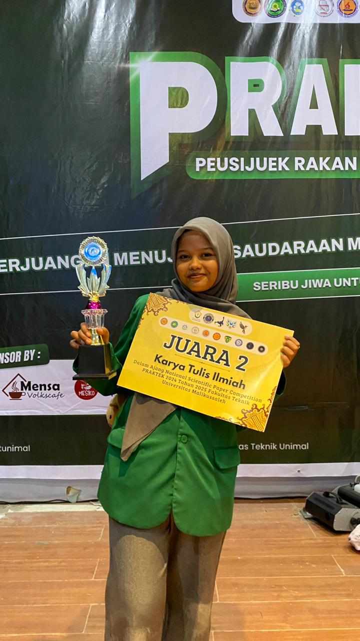 Raih Juara 2 LKTI Nasional, Nur Akmal Angkat Daya Saing Riset Mahasiswa Informatika Unimal