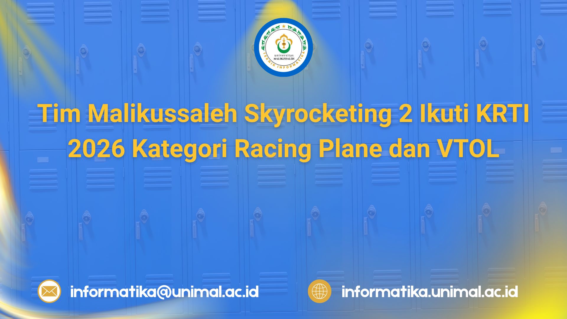 Tim Malikussaleh Skyrocketing 2 Ikuti KRTI 2026 Kategori Racing Plane dan VTOL