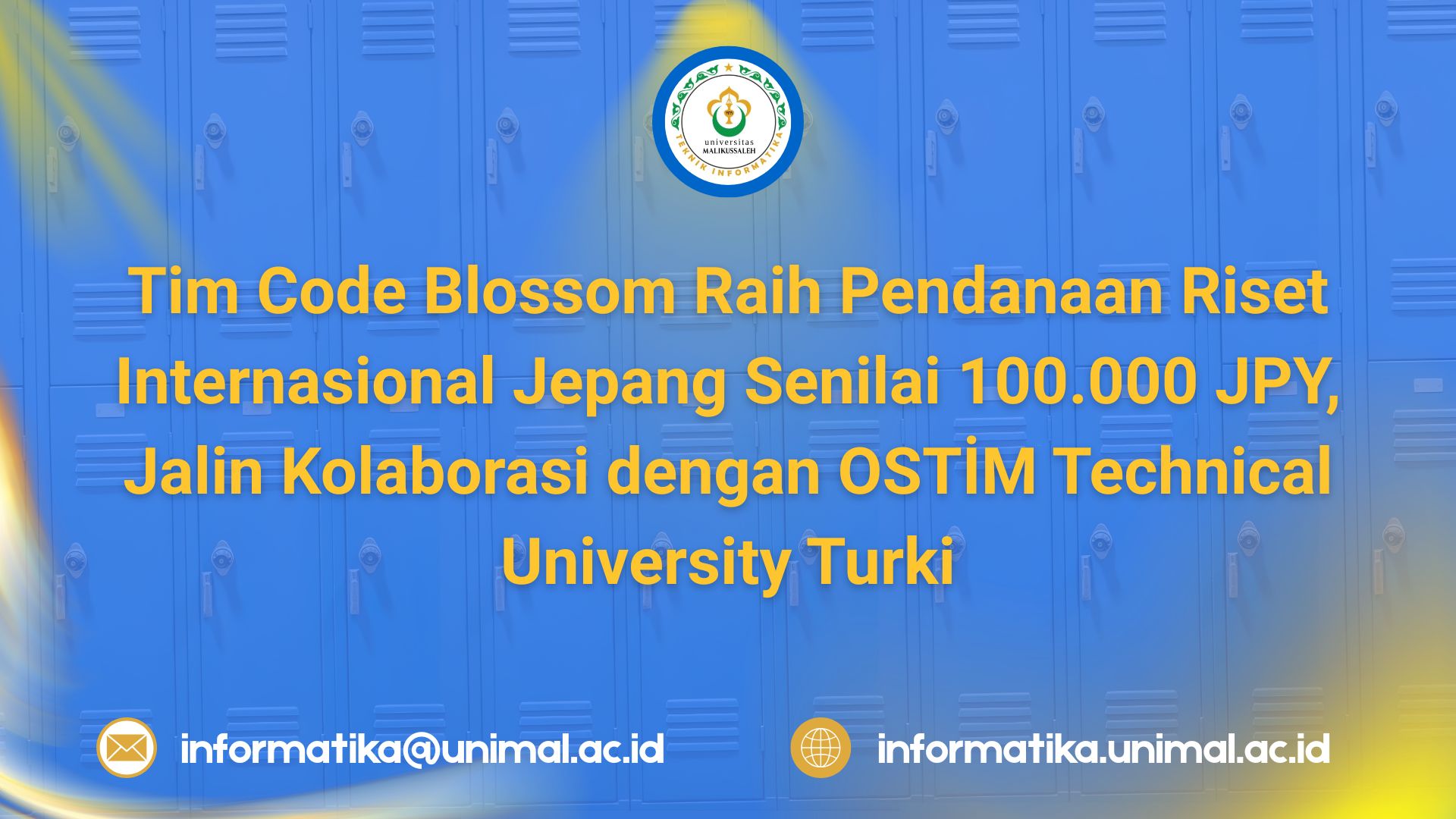 Tim Code Blossom Raih Pendanaan Riset Internasional Jepang Senilai 100.000 JPY, Jalin Kolaborasi dengan OSTİM Technical University Turki